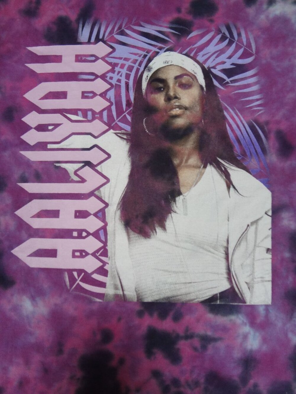AALIYAH PRINCESS OF R&B PURPLE TIE-DYE SMALL T-SHIRT M90